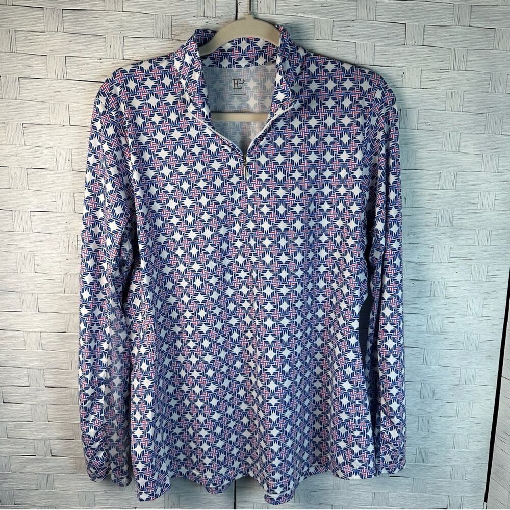EP New York quarter zip golf shirt sun‎ pull over preppy vented sleeves comfy